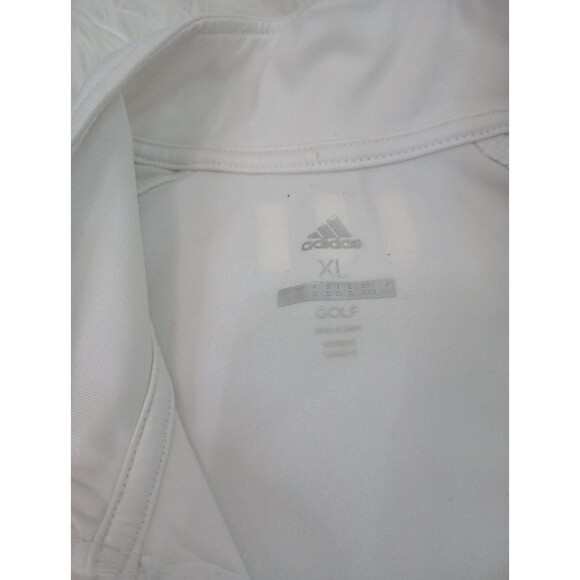 Adidas GOLF Fleece Men's L White  1/2-Zip Pullover - Picture 4 of 11